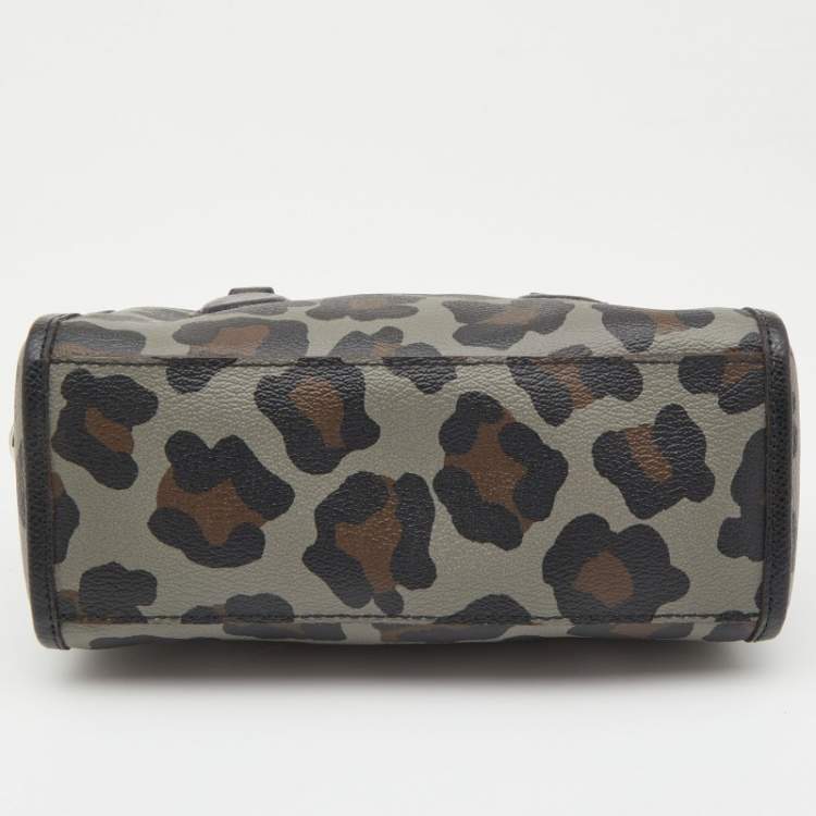 Pre Owned Coach Multicolor Leopard Print Coated Canvas and Leather Baby Bennett Bag