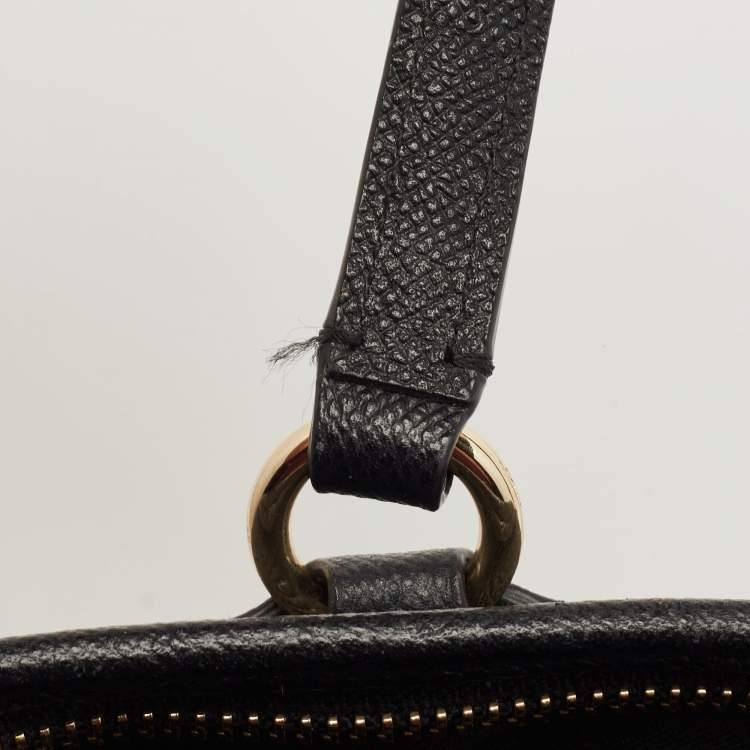 Pre Owned Coach Black Pebbled Leather Nolita Satchel