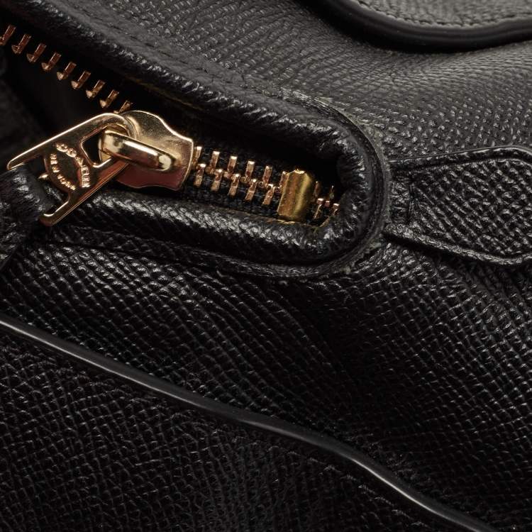 Pre Owned Coach Black Pebbled Leather Nolita Satchel