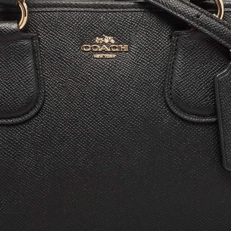 Pre Owned Coach Black Pebbled Leather Nolita Satchel