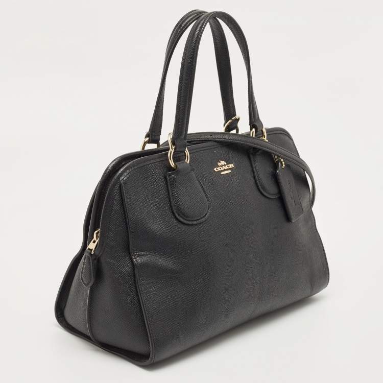 Pre Owned Coach Black Pebbled Leather Nolita Satchel
