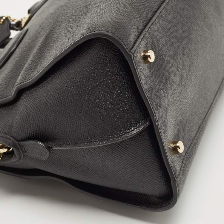 Pre Owned Coach Black Pebbled Leather Nolita Satchel