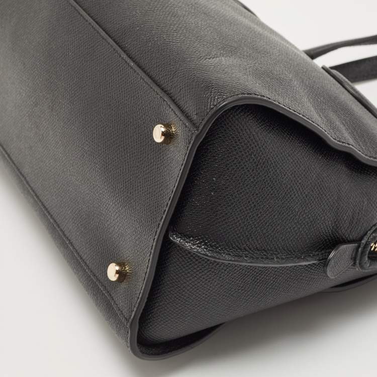 Pre Owned Coach Black Pebbled Leather Nolita Satchel