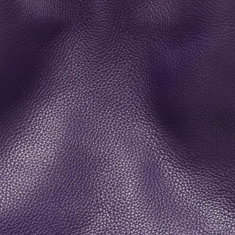 Pre Owned Coach Purple Leather Edie Shoulder Bag