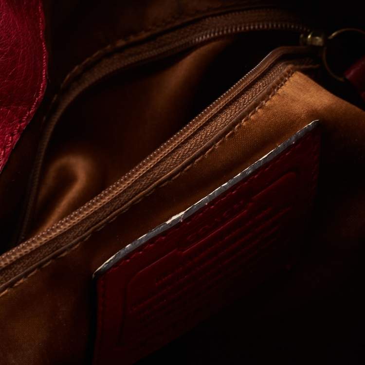 Pre Owned Coach Red Leather Phoebe Madison Shoulder Bag