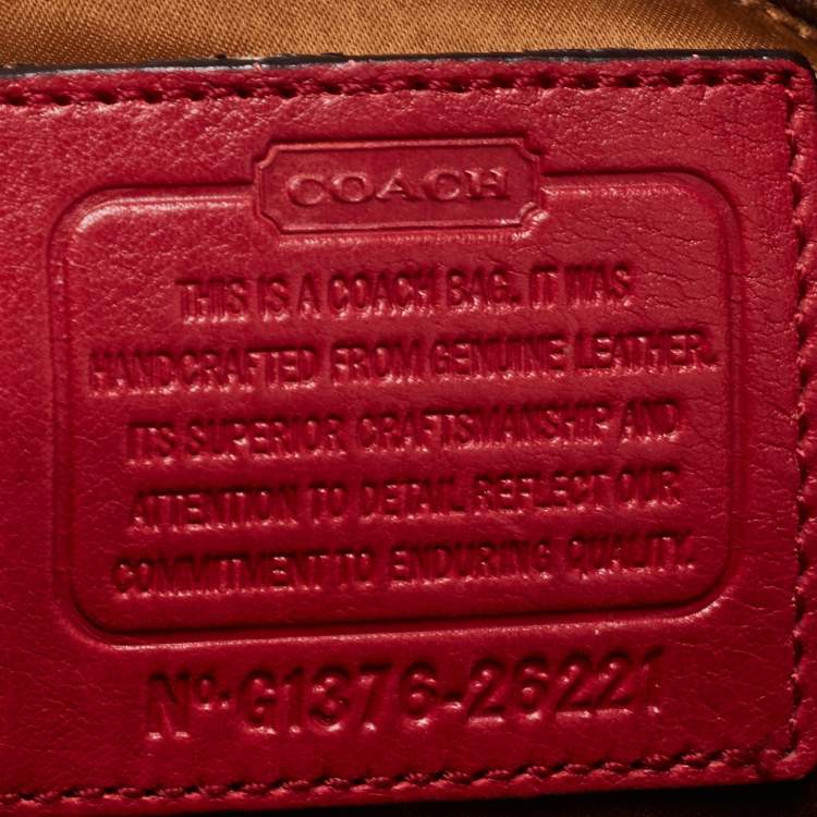 Pre Owned Coach Red Leather Phoebe Madison Shoulder Bag