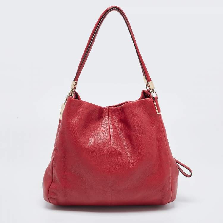 Pre Owned Coach Red Leather Phoebe Madison Shoulder Bag