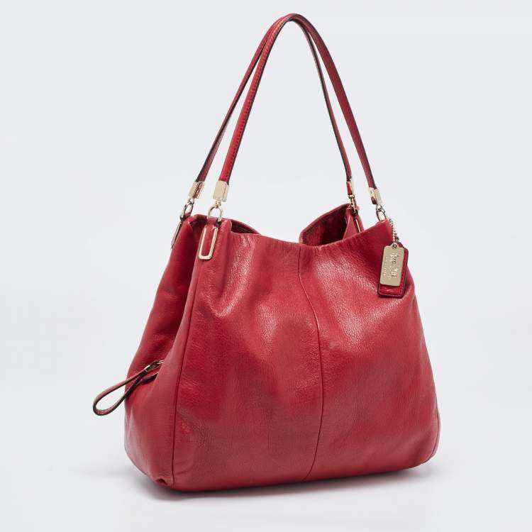 Pre Owned Coach Red Leather Phoebe Madison Shoulder Bag