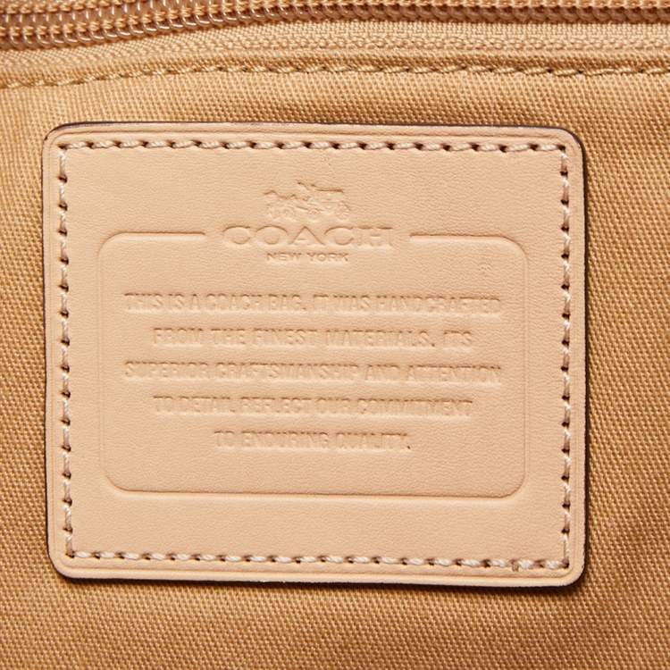 Pre Owned Coach Beige/Brown Leopard Print Coated Canvas City Tote