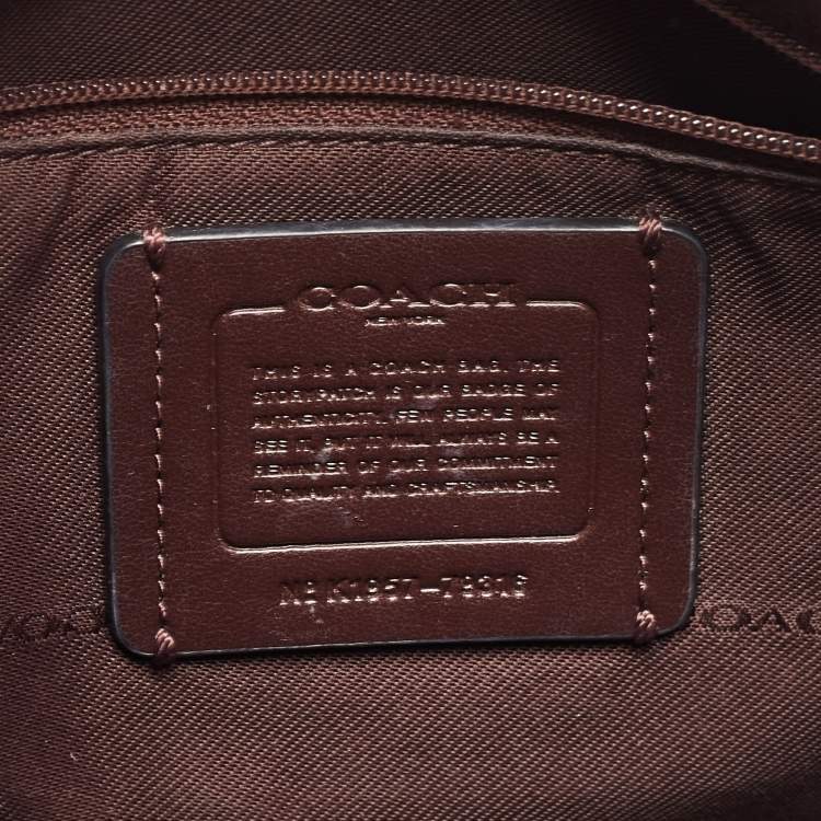 Pre Owned  Coach Black Leather Elise Zip Satchel 