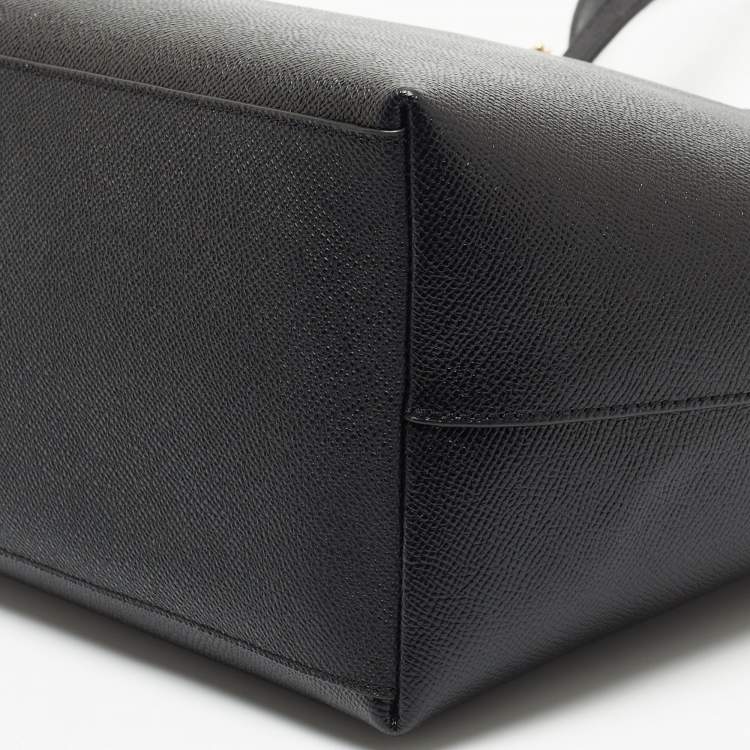 Pre Owned Coach Black Leather City Top Zip Tote