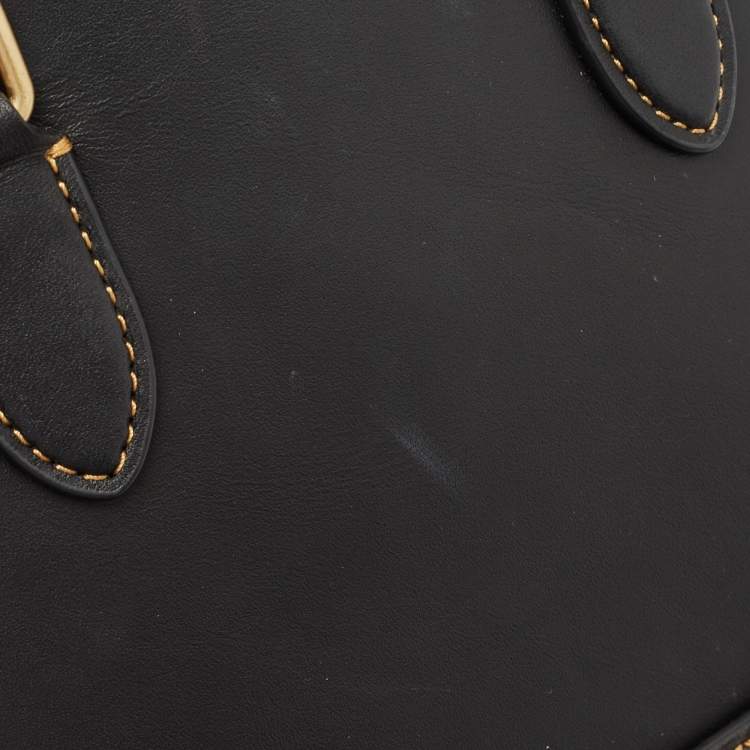 Pre Owned Coach Black Leather Revel 24 Satchel