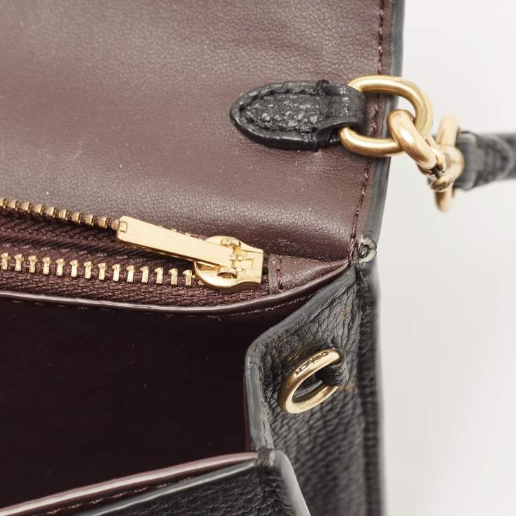 Pre Owned Coach Black Pebble Leather Hayden Crossbody Bag
