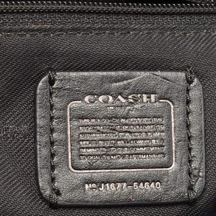 Pre Owned Coach Black Leather Swagger Flap Crossbody Bag