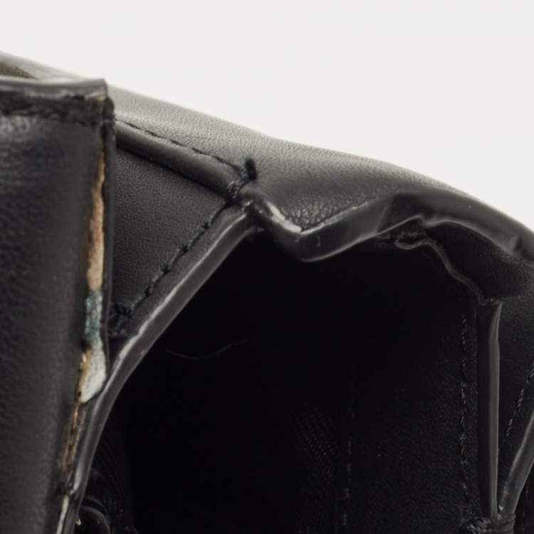 Pre Owned Coach Black Leather Swagger Flap Crossbody Bag