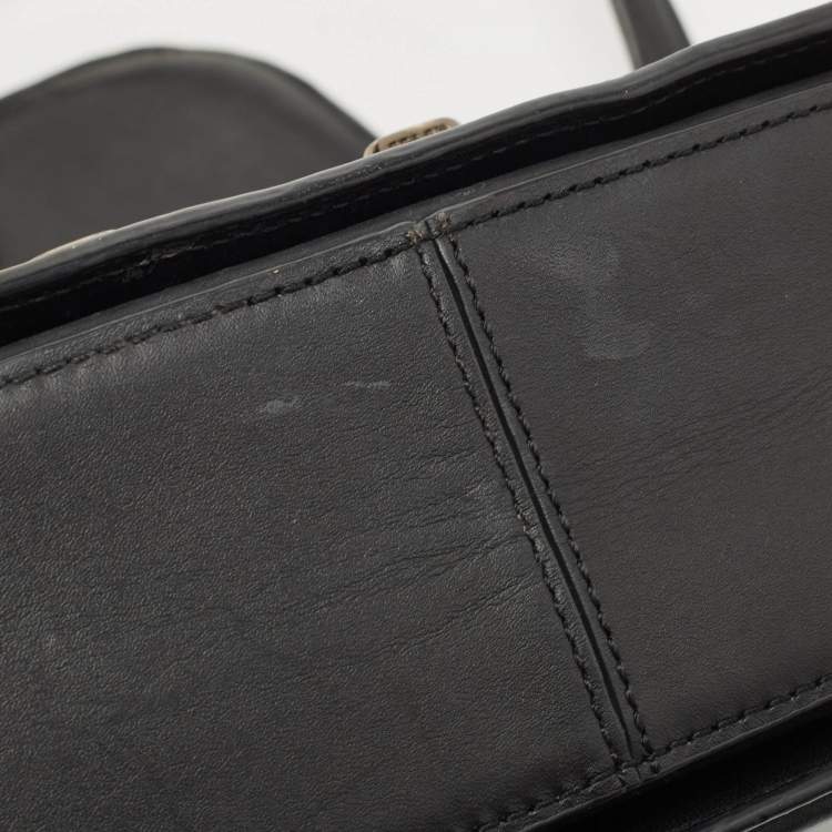 Pre Owned Coach Black Leather Swagger Flap Crossbody Bag