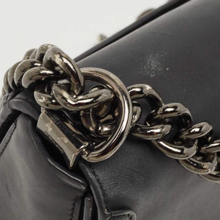 Pre Owned Coach Black Leather Swagger Flap Crossbody Bag