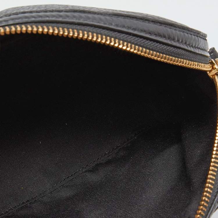Pre Owned Coach Black Leather Dome Crossbody Bag