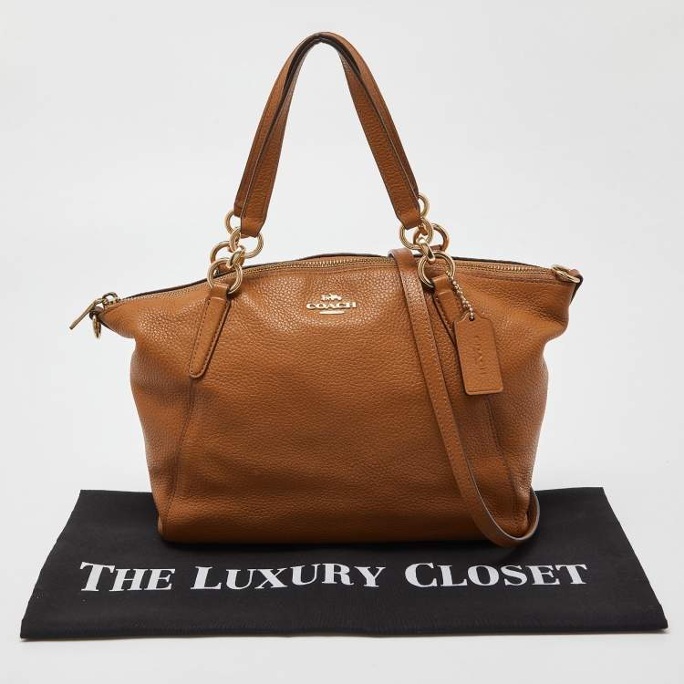 Pre Owned Coach Brown Leather Small Kelsey Satchel