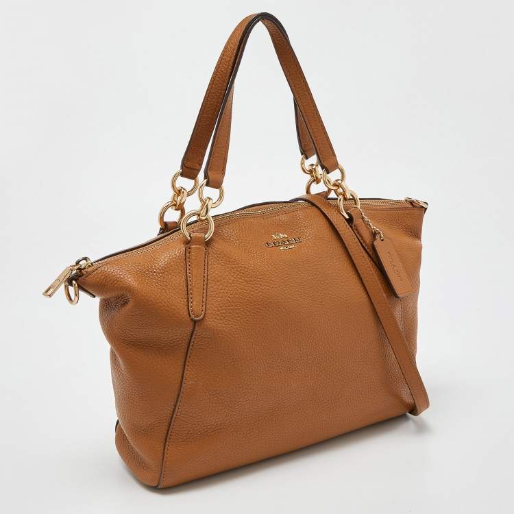 Pre Owned Coach Brown Leather Small Kelsey Satchel