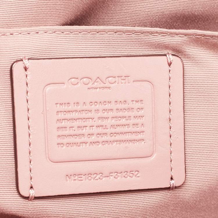 Pre Owned Coach Pink Coated Canvas and Leather Sierra Satchel