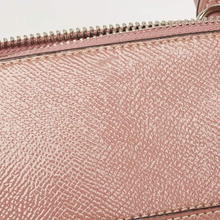 Pre Owned Coach Pink Coated Canvas and Leather Sierra Satchel