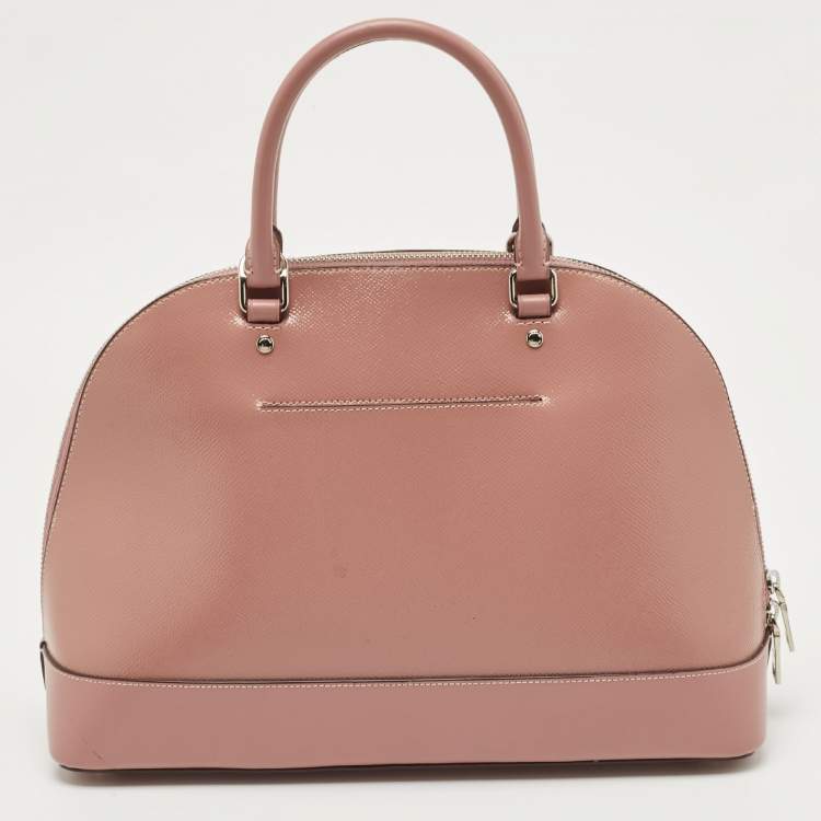 Pre Owned Coach Pink Coated Canvas and Leather Sierra Satchel