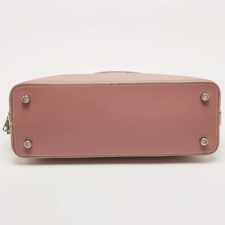 Pre Owned Coach Pink Coated Canvas and Leather Sierra Satchel