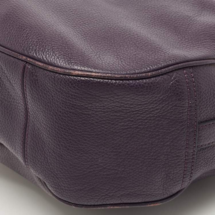 مملوكة مسبقًا Coach Purple Leather Harley Hobo