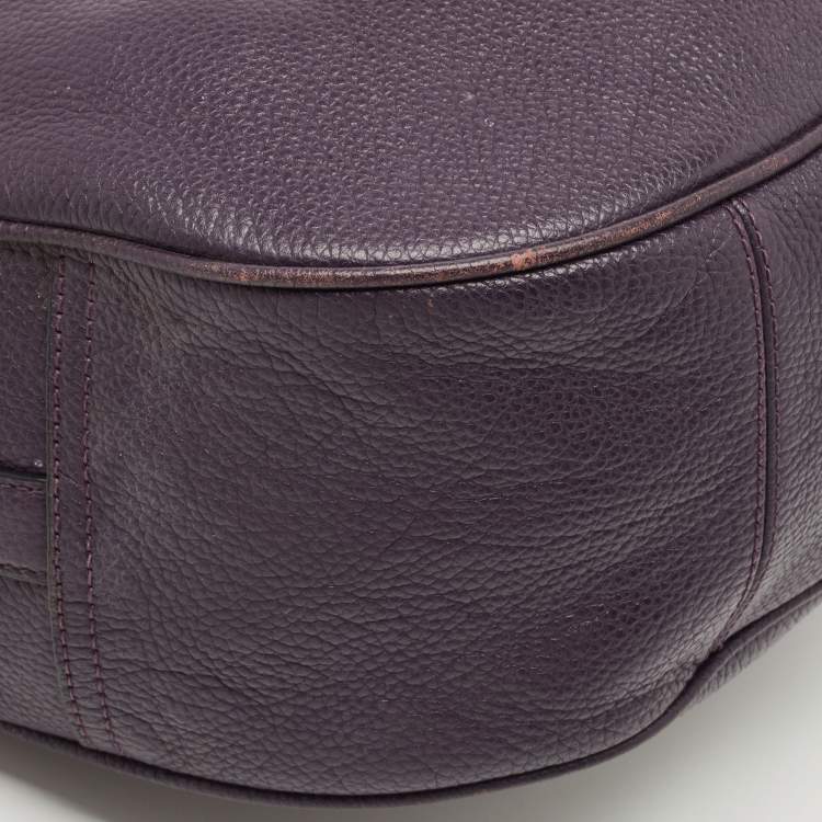 مملوكة مسبقًا Coach Purple Leather Harley Hobo