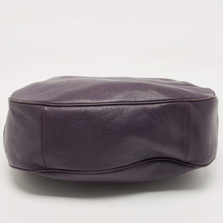 مملوكة مسبقًا Coach Purple Leather Harley Hobo