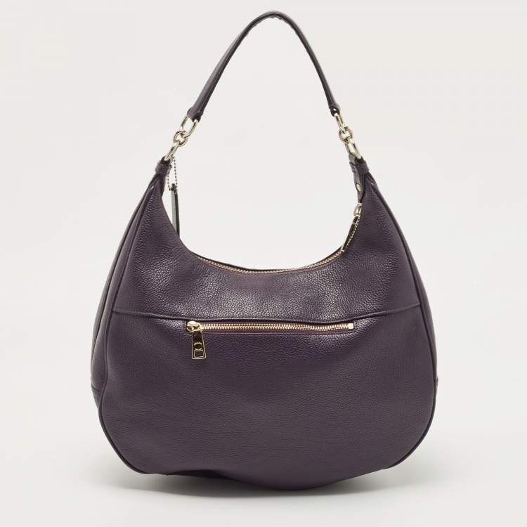 مملوكة مسبقًا Coach Purple Leather Harley Hobo