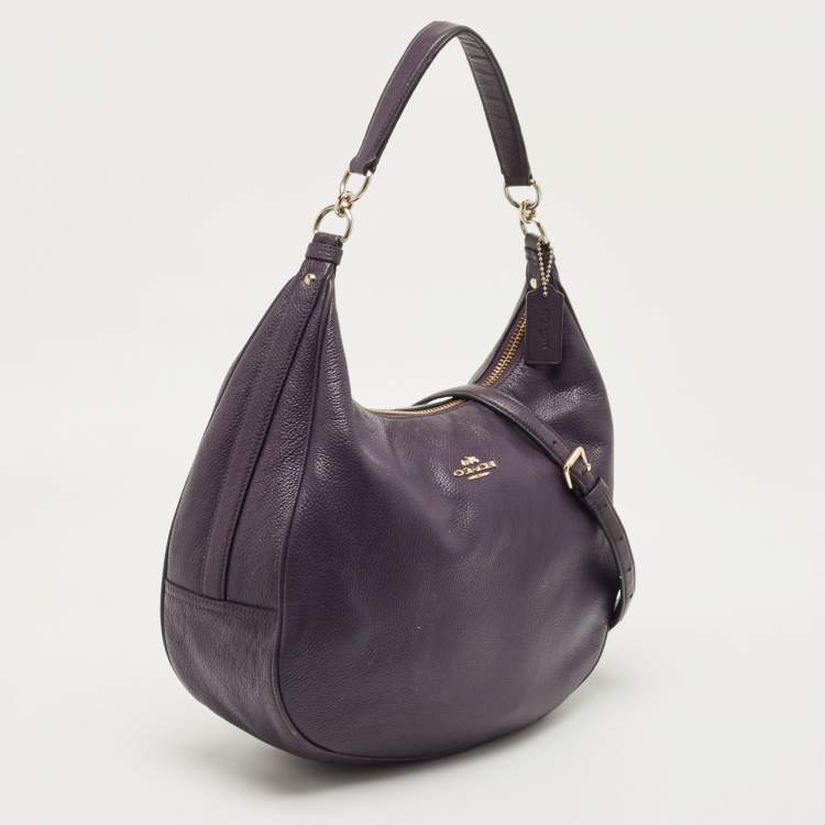 مملوكة مسبقًا Coach Purple Leather Harley Hobo