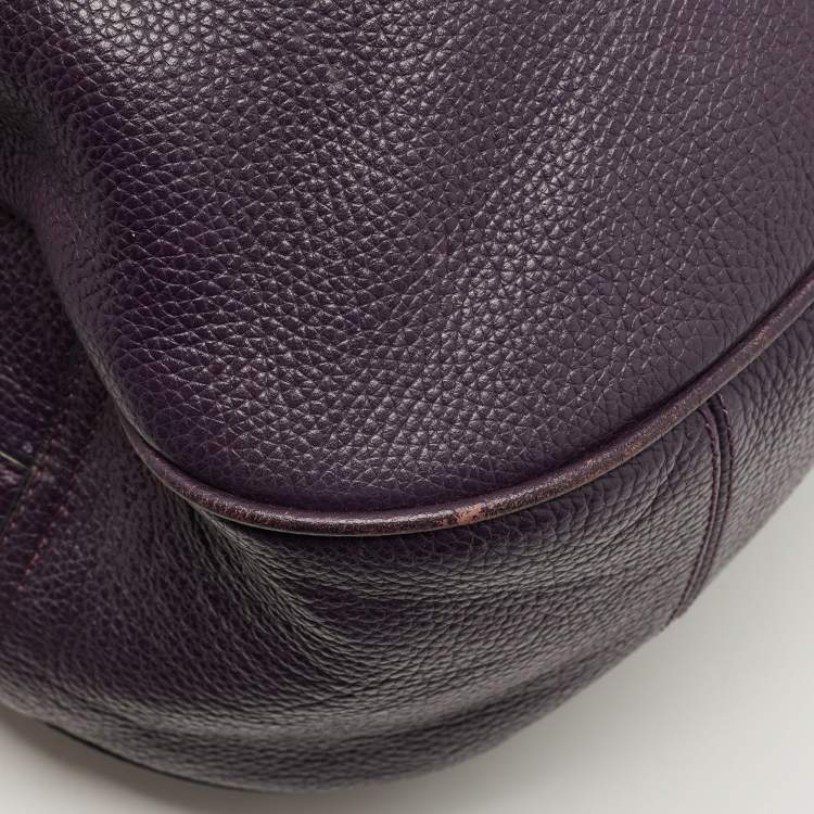 مملوكة مسبقًا Coach Purple Leather Harley Hobo