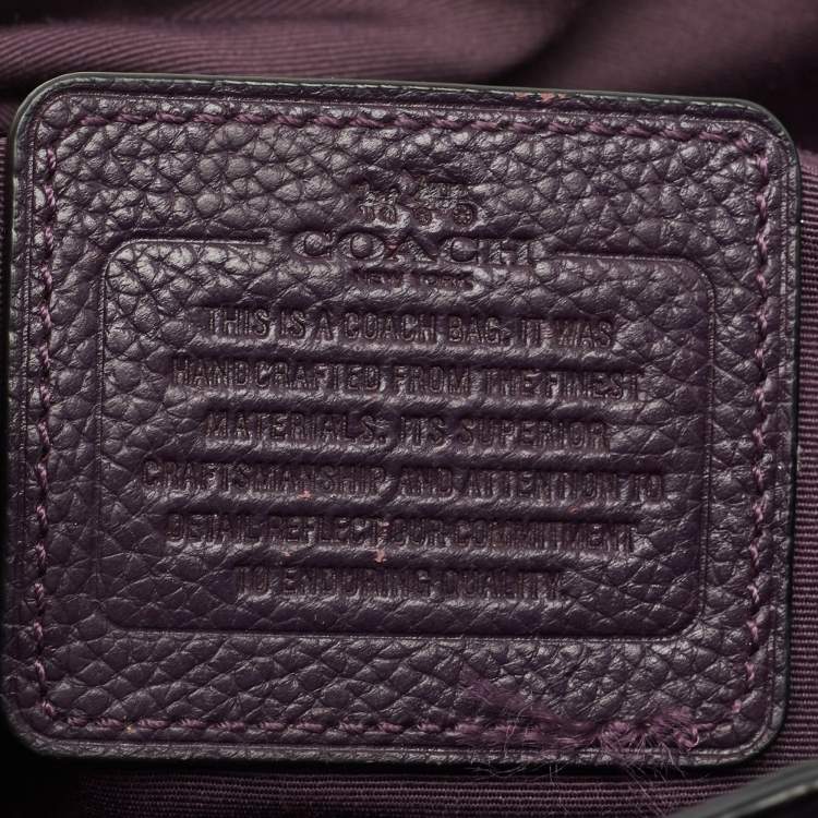 مملوكة مسبقًا Coach Purple Leather Harley Hobo
