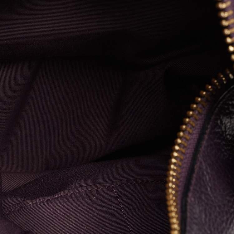مملوكة مسبقًا Coach Purple Leather Harley Hobo