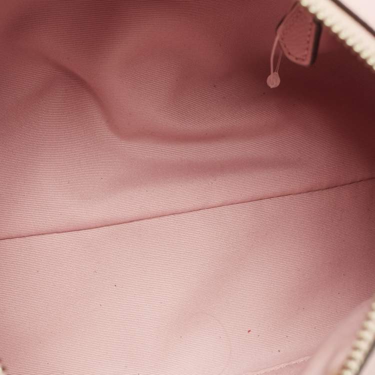 Pre Owned Coach Pink/Beige Signature Coated Canvas and Leather Mini Bennett Satchel