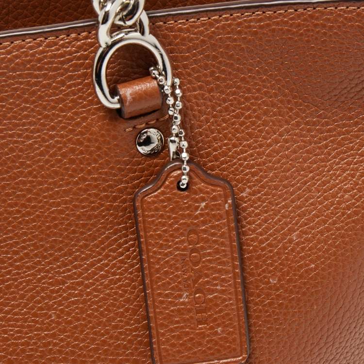 Pre Owned Coach Brown Leather Small Sophia Tote