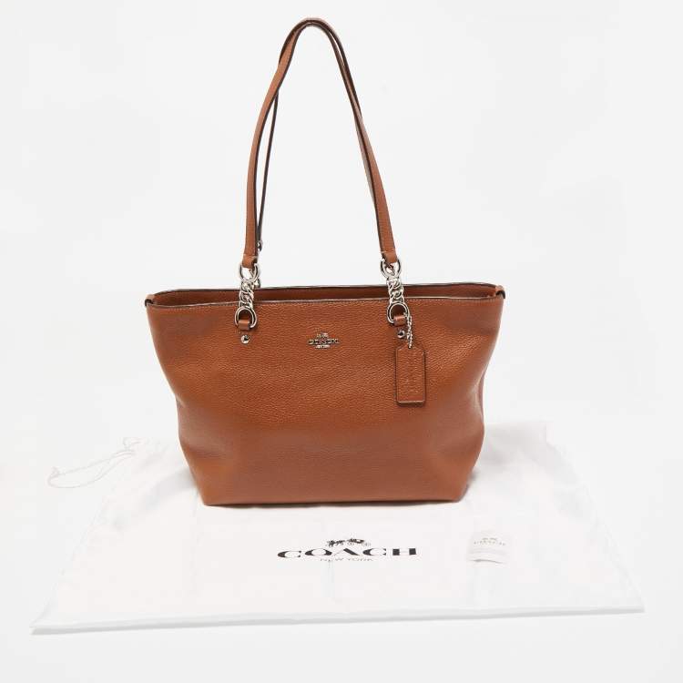 Pre Owned Coach Brown Leather Small Sophia Tote