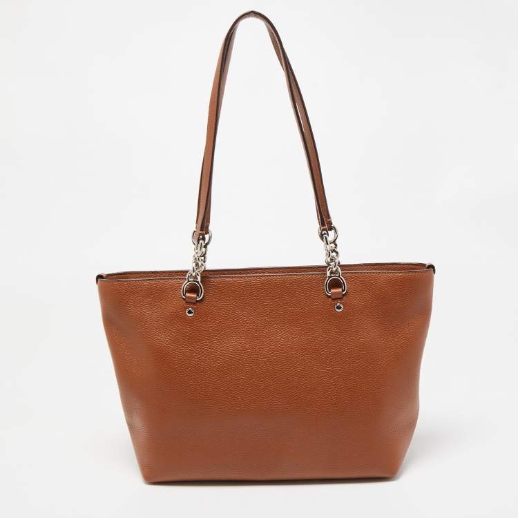 Pre Owned Coach Brown Leather Small Sophia Tote