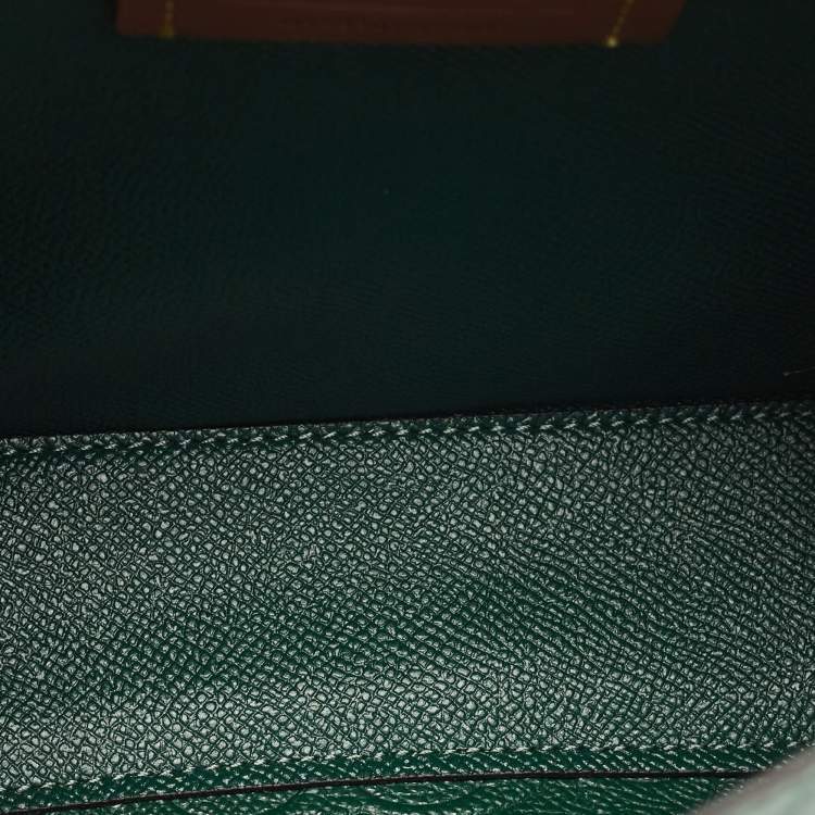 Pre Owned Coach Green Signature Embossed Leather Willow Bucket Bag