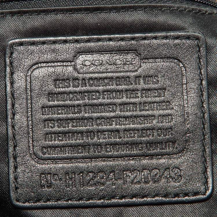 Pre Owned Coach Black Op Art Fabric and Patent Leather Sophia Satchel