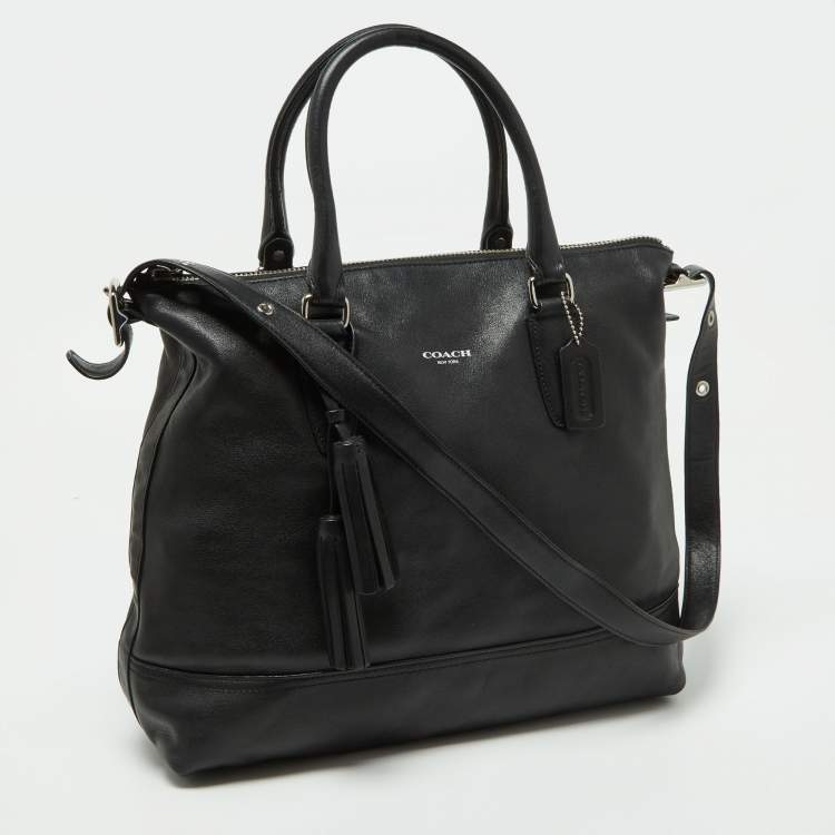مملوكة مسبقًا Coach Black Leather Rory Legacy Tote