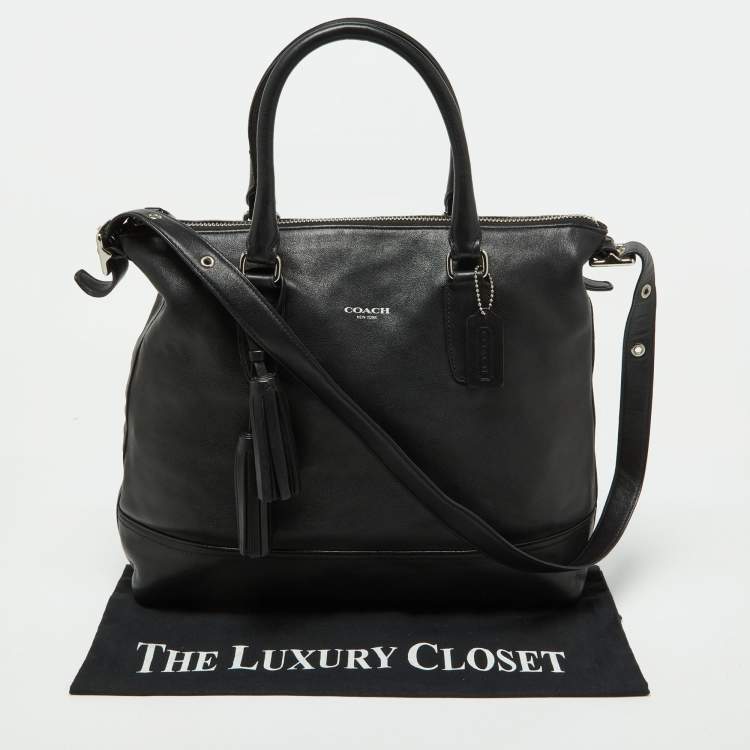 مملوكة مسبقًا Coach Black Leather Rory Legacy Tote