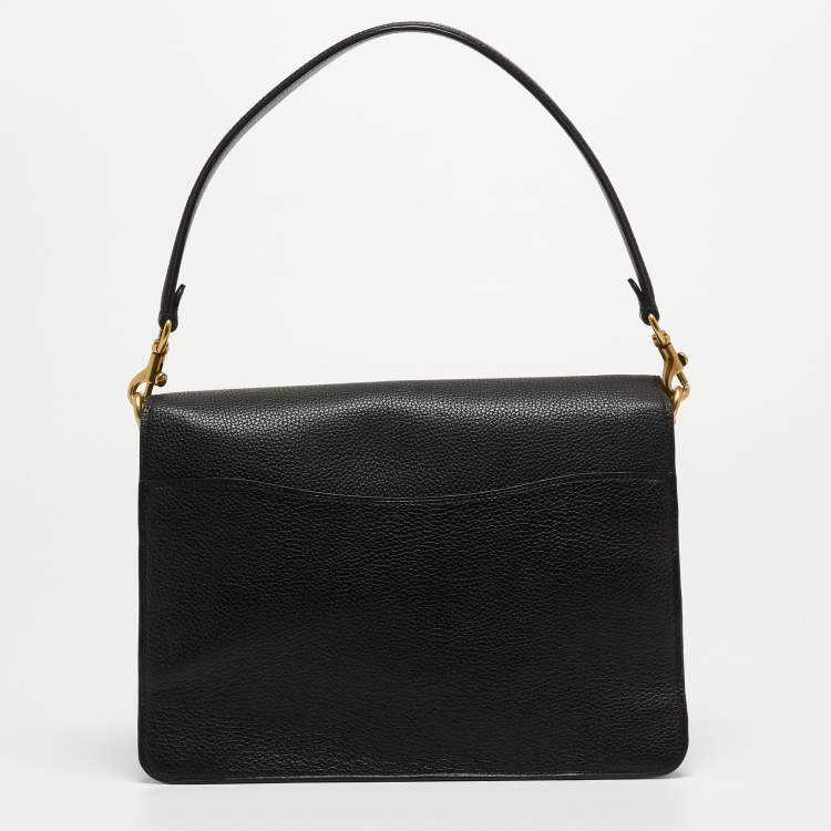 Pre Owned Coach Black Leather Tabby Top Handle Bag