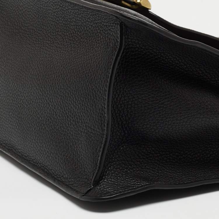 Pre Owned Coach Black Leather Tabby Top Handle Bag