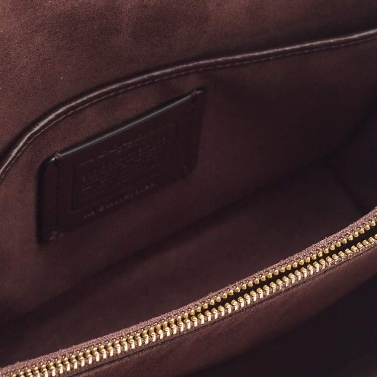 Pre Owned Coach Black Leather Tabby Top Handle Bag