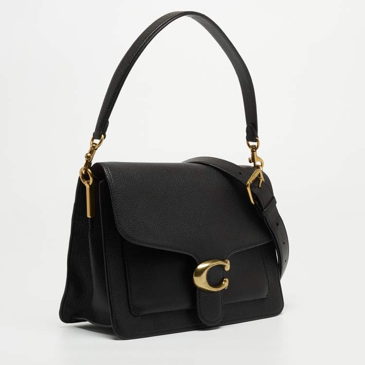 Pre Owned Coach Black Leather Tabby Top Handle Bag