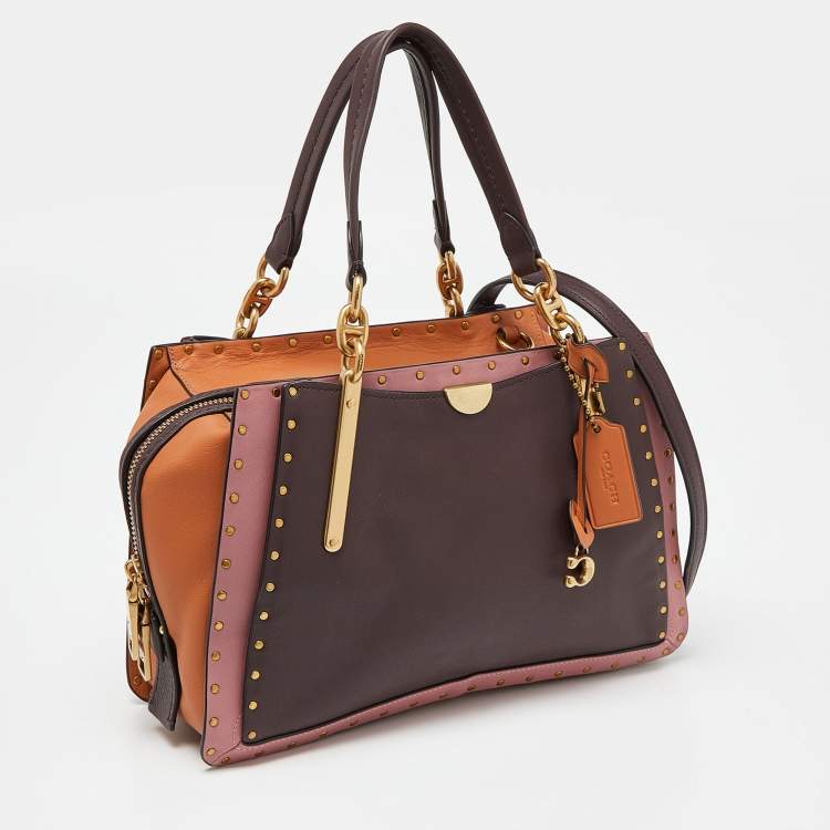 Pre Owned Coach Multicolor Leather Dreamer Satchel