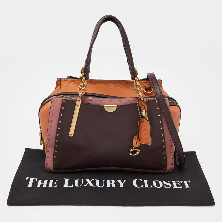 Pre Owned Coach Multicolor Leather Dreamer Satchel